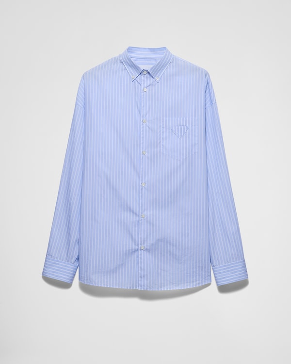Astro/White Striped cotton shirt | PRADA