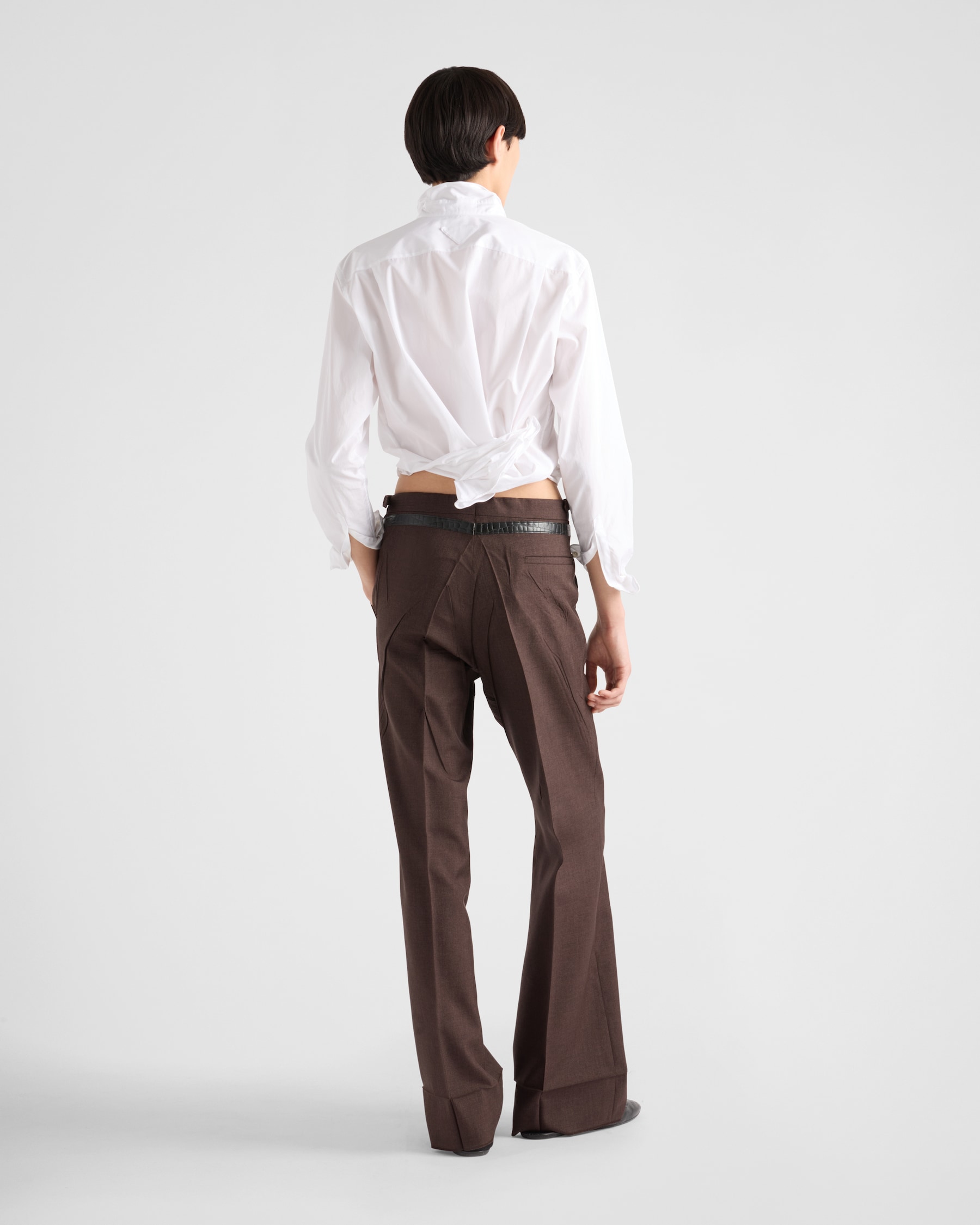 PRADA 24 years cotton With tie Long sleeve shirt tops DNA91Q white 44 main image 0