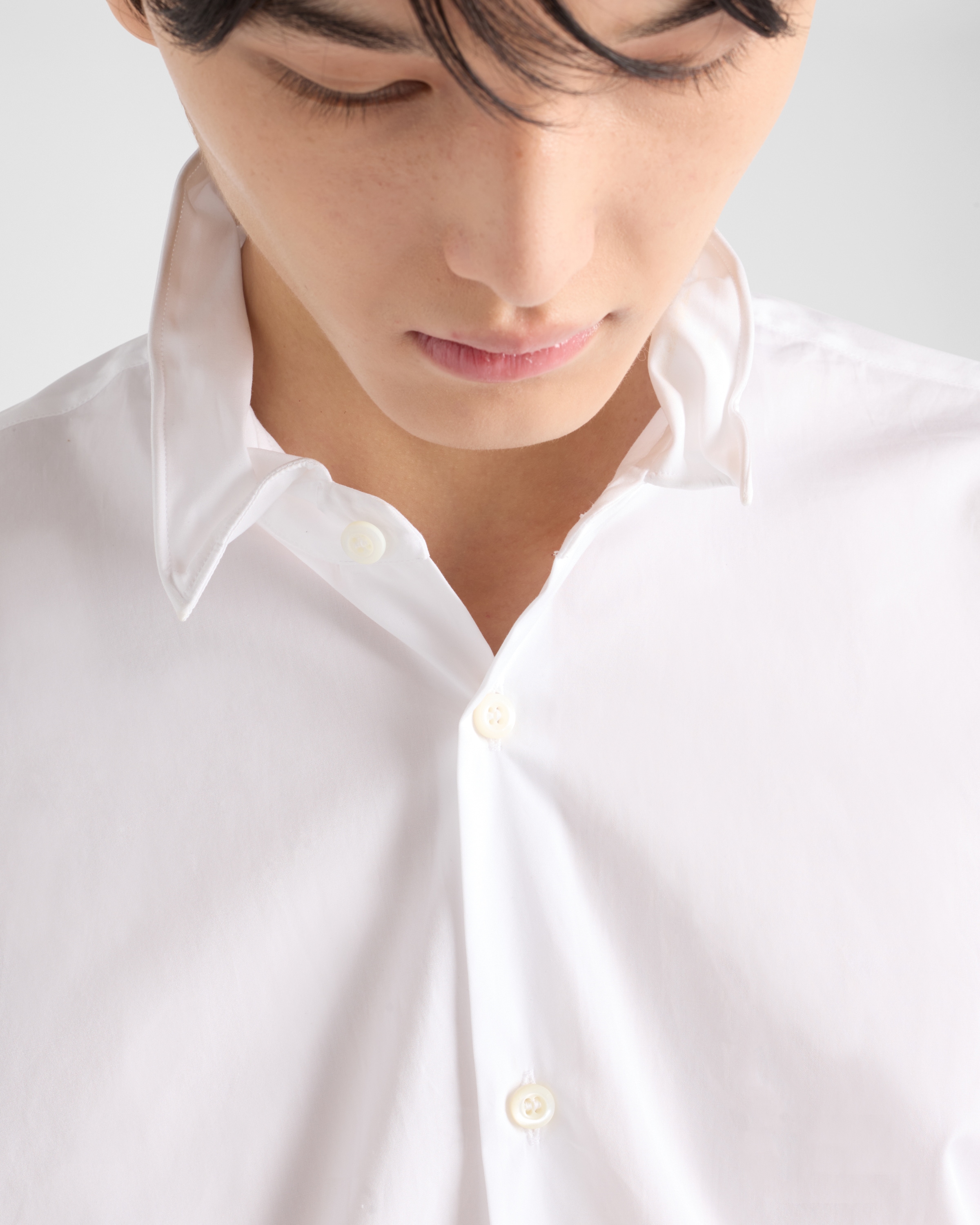 White Cotton Shirt | PRADA - United Kingdom