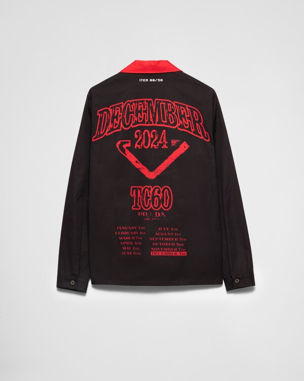 타임캡슐 프린티드 코튼 셔츠 - 블랙/레드 타임캡슐 프린티드 코튼 셔츠 - 블랙/레드