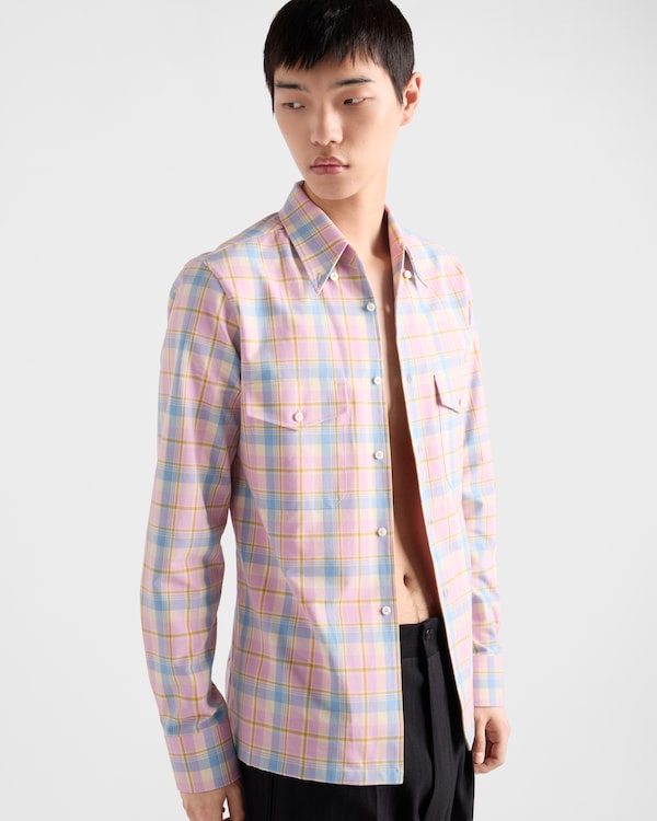 Camicia button down in cotone a quadri Camicia button down in cotone a quadri