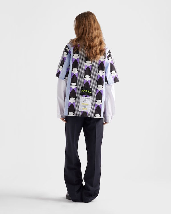 타임캡슐 프린트 코튼 셔츠 - 라이트 블루/시클라멘 타임캡슐 프린트 코튼 셔츠 - 라이트 블루/시클라멘