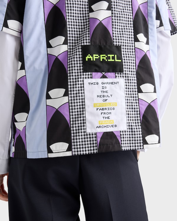 타임캡슐 프린트 코튼 셔츠 - 라이트 블루/시클라멘 타임캡슐 프린트 코튼 셔츠 - 라이트 블루/시클라멘