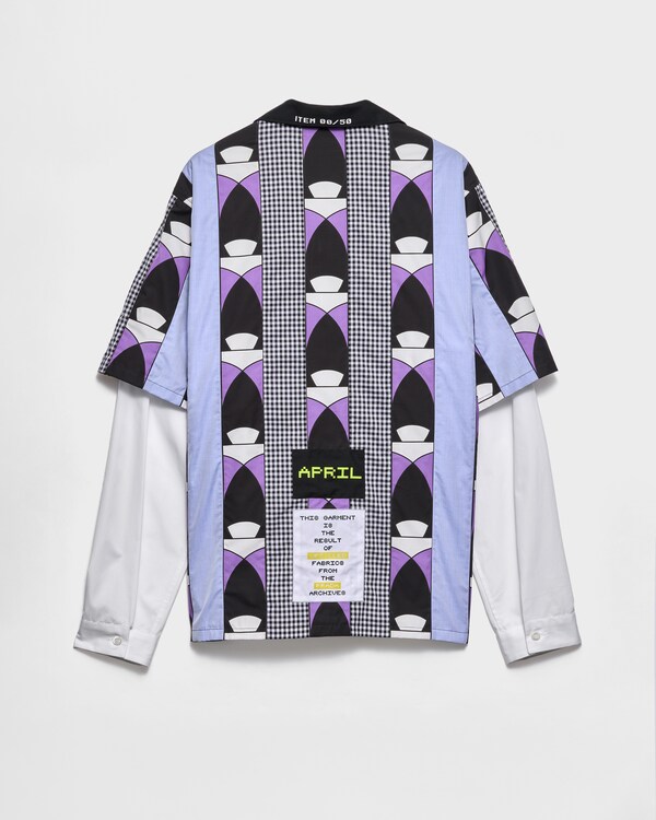 타임캡슐 프린트 코튼 셔츠 - 라이트 블루/시클라멘 타임캡슐 프린트 코튼 셔츠 - 라이트 블루/시클라멘