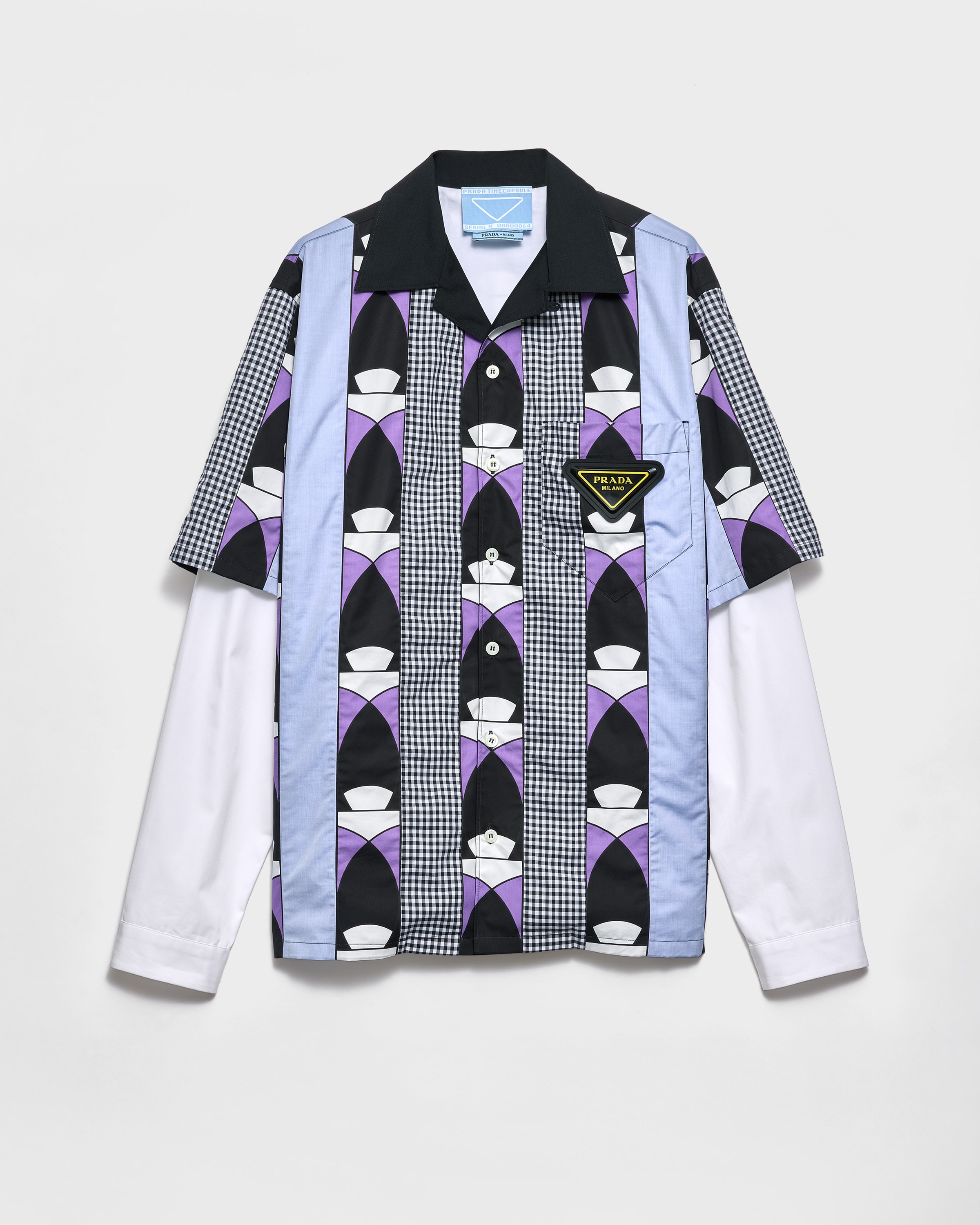 【冬バーゲン★特別送料無料！】 Blue/cyclamen Light Timecapsule PRADA | Shirt Cotton Printed トップス