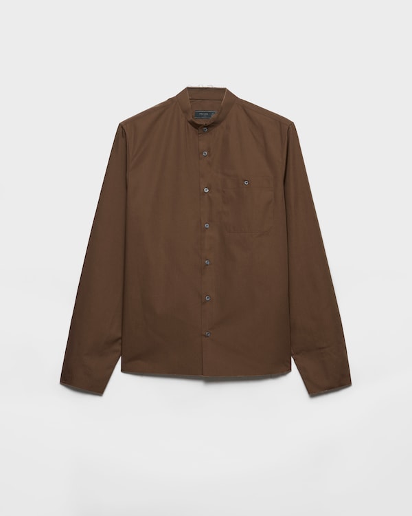 Chemise en mélange de coton - Marron Cacao Chemise en mélange de coton - Marron Cacao