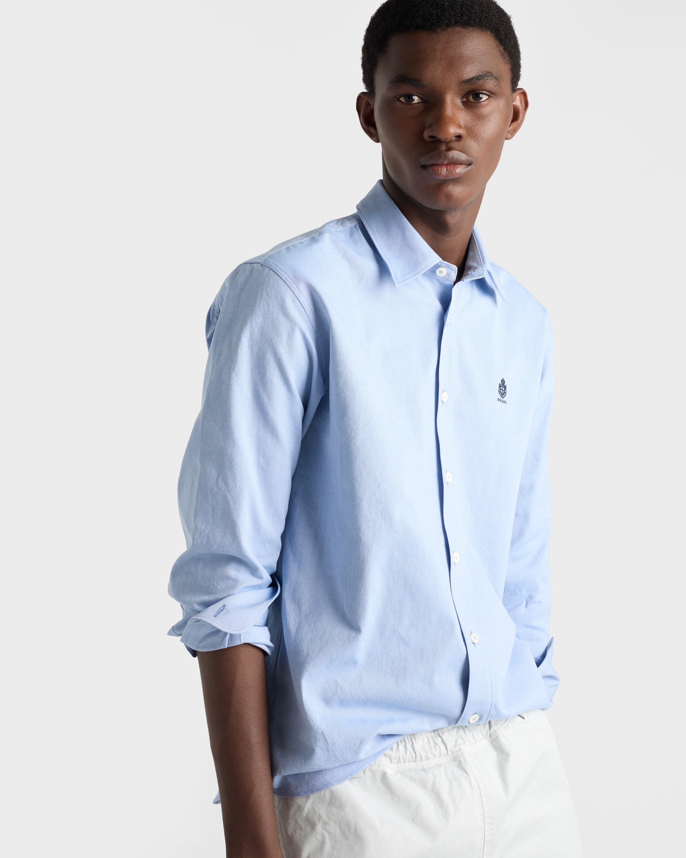 Light Blue Cotton shirt | PRADA