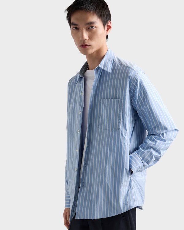 Re-Nylon シャツ - スカイブルー/ホワイト Re-Nylon シャツ - スカイブルー/ホワイト