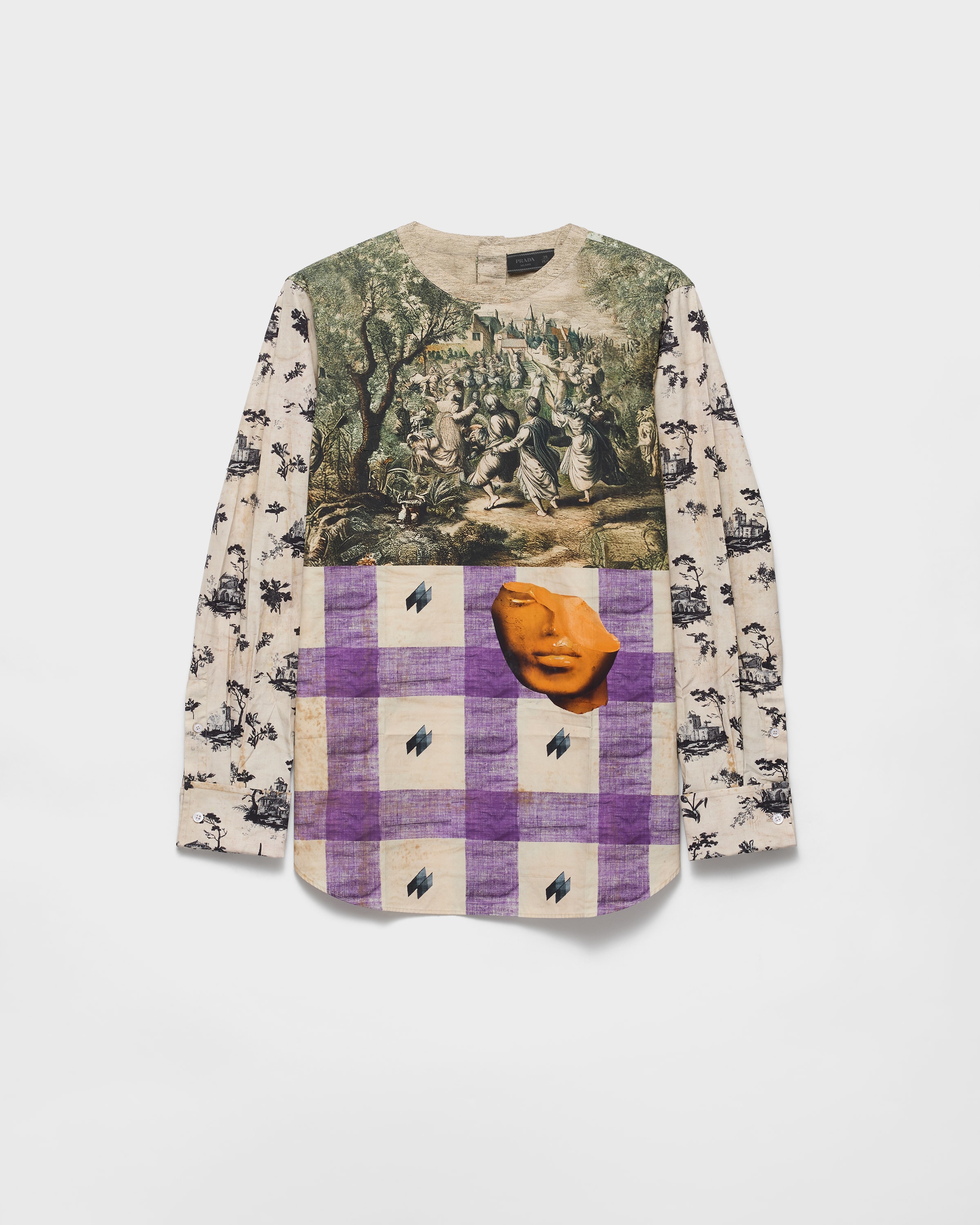 Fern/azalea Printed Cotton Shirt | PRADA - United States