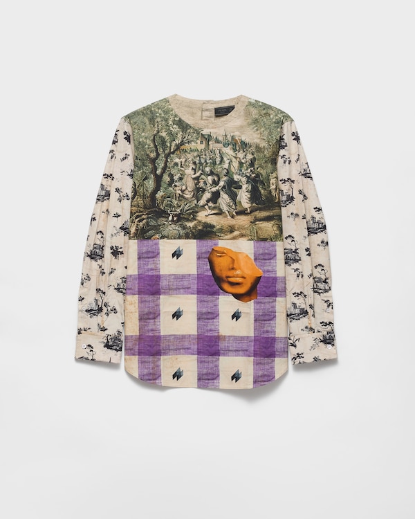Printed cotton shirt - Fern/Azalea Printed cotton shirt - Fern/Azalea