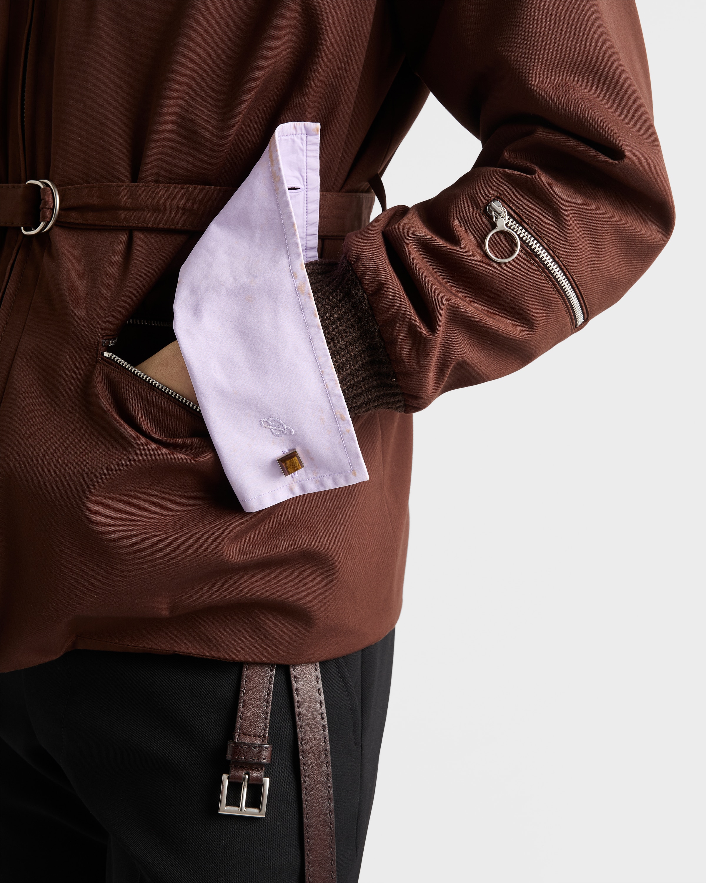 Lilac Cotton Shirt | PRADA - United States