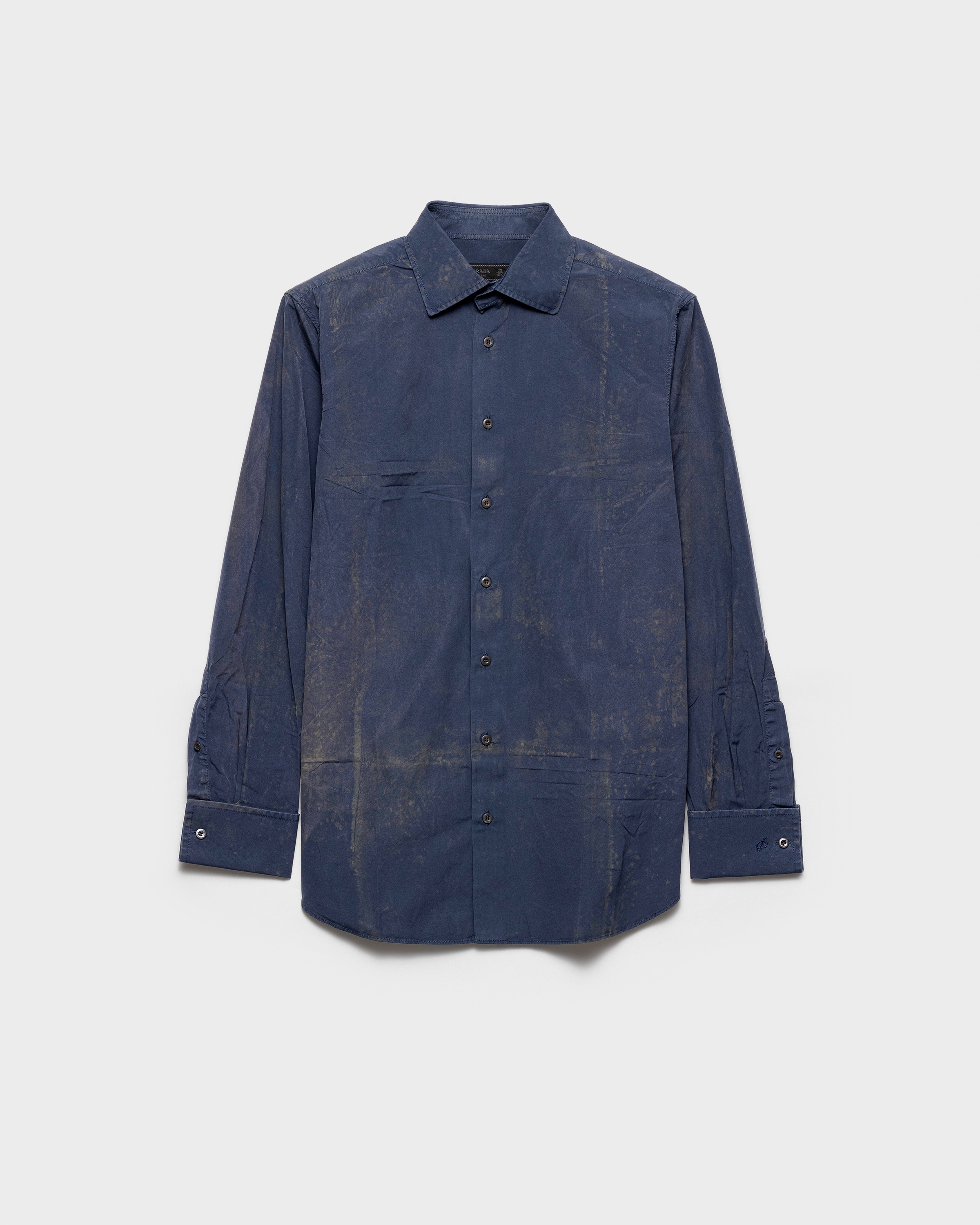 Navy Cotton Shirt | PRADA - United States