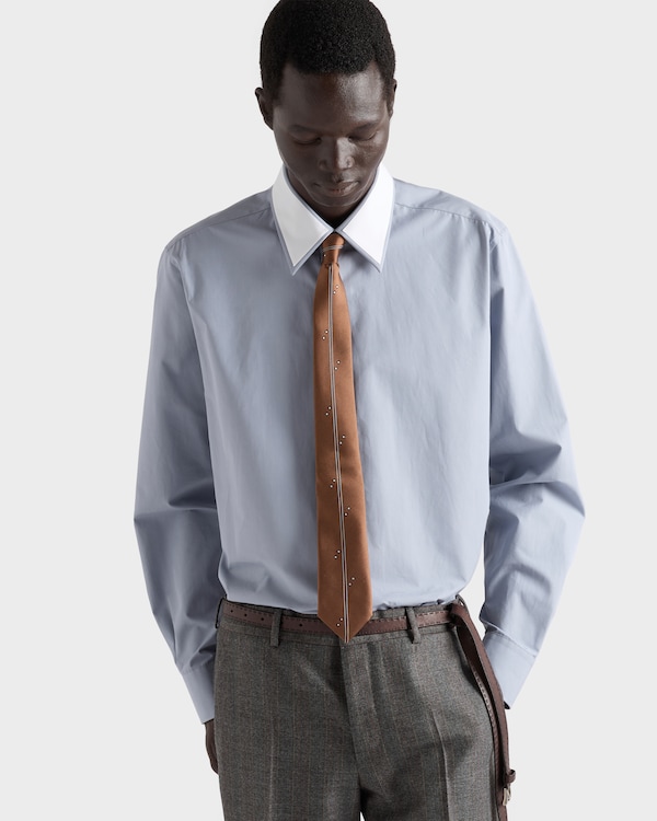 Cotton shirt - Cloudy Gray/White Cotton shirt - Cloudy Gray/White