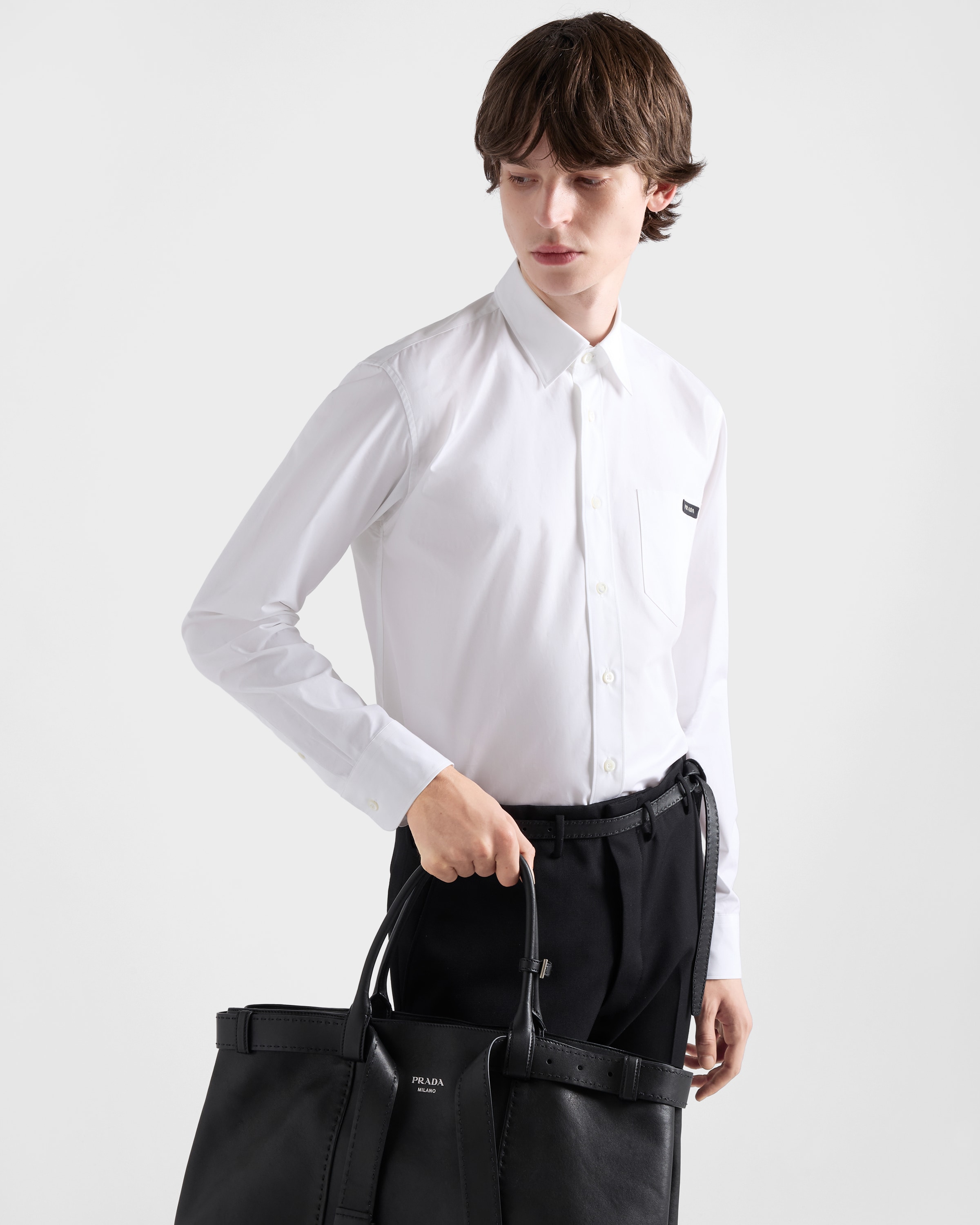 ホワイト コットン シャツ | PRADA - 日本