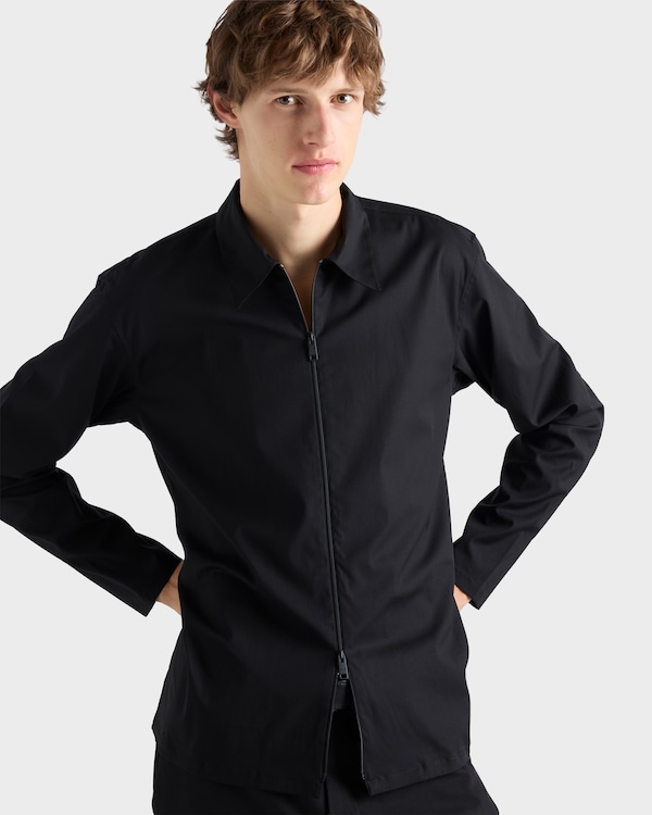 Stretch cotton shirt - Black Stretch cotton shirt - Black
