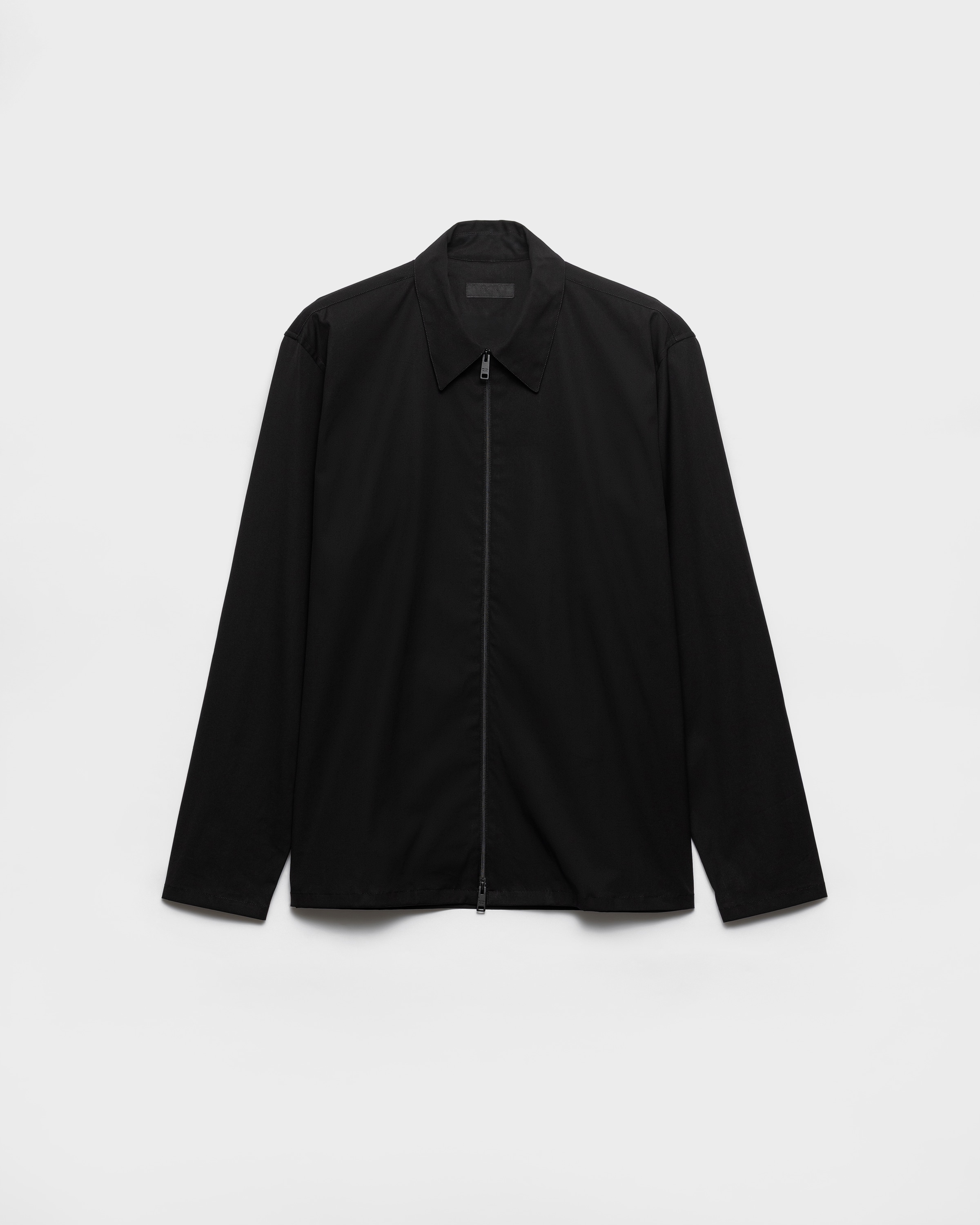 Black Stretch Cotton Shirt | PRADA - Japan