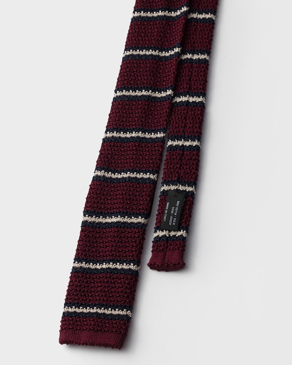 Silk tie - Garnet/Ivory Silk tie - Garnet/Ivory