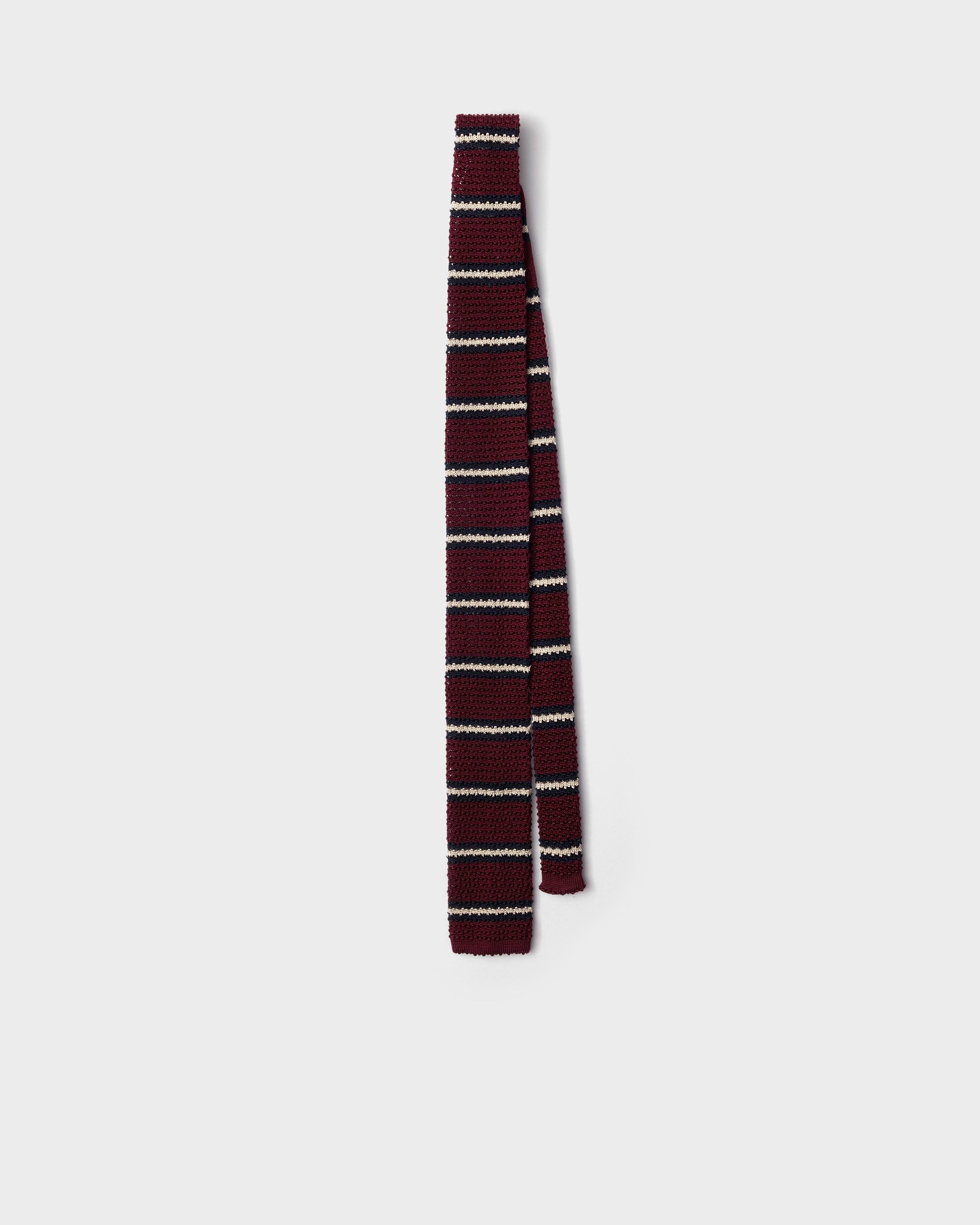 Prada Cravatta In Seta, Uomo, Granato/avorio, Taglia R150