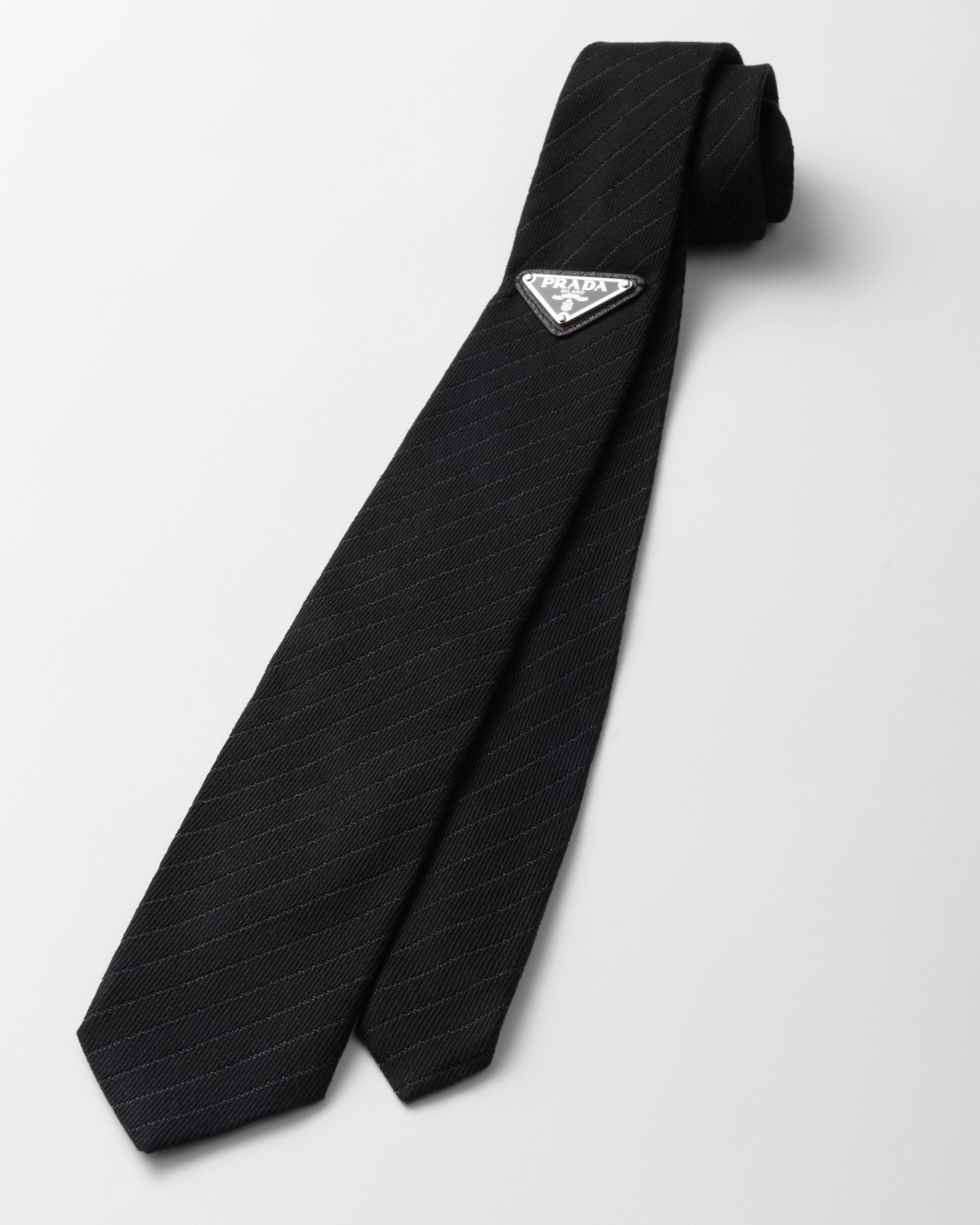 Black Silk Tie PRADA