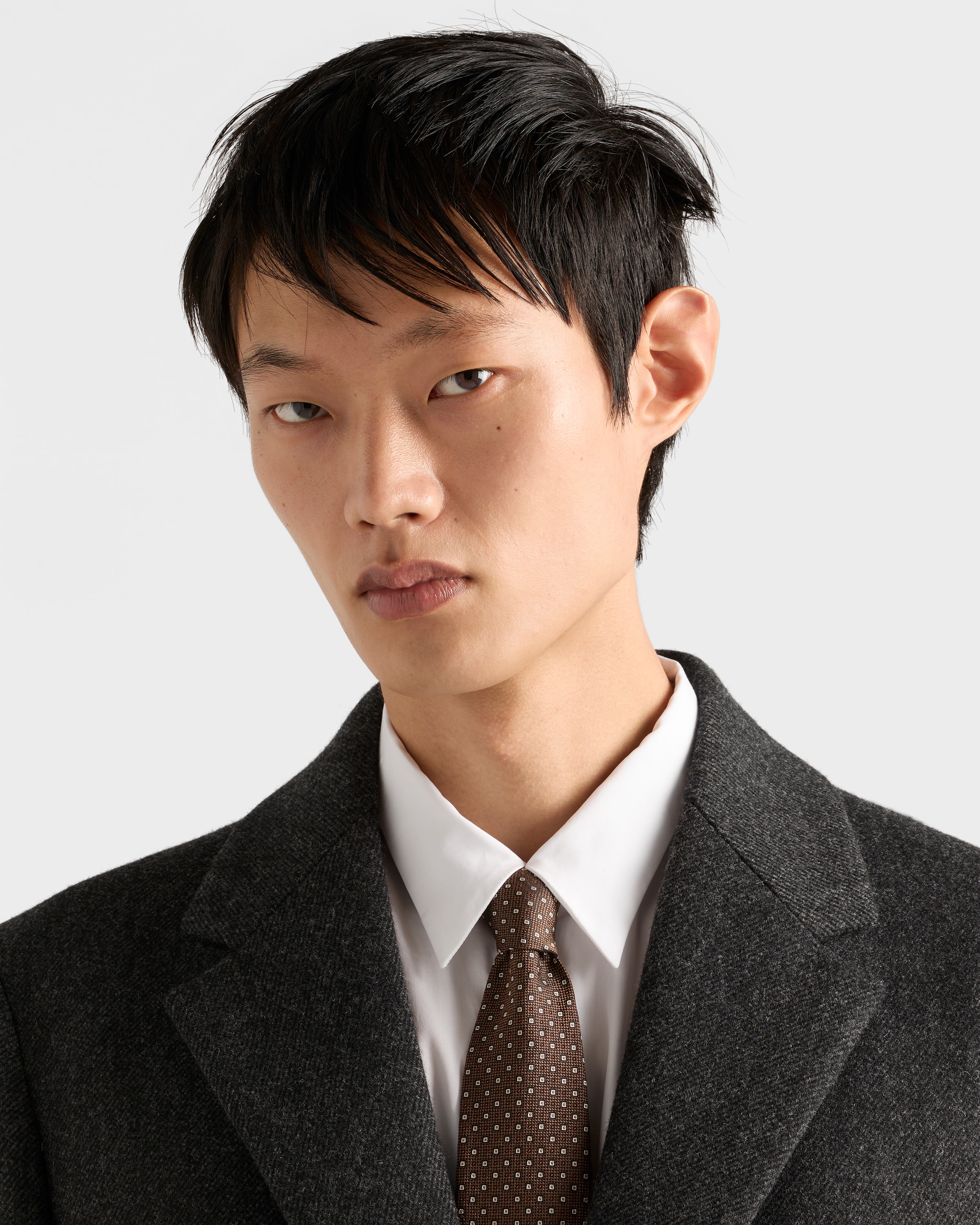 ブラウン シルク ネクタイ | PRADA