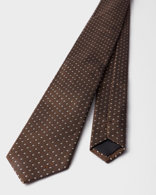 Silk tie - Tobacco Silk tie - Tobacco