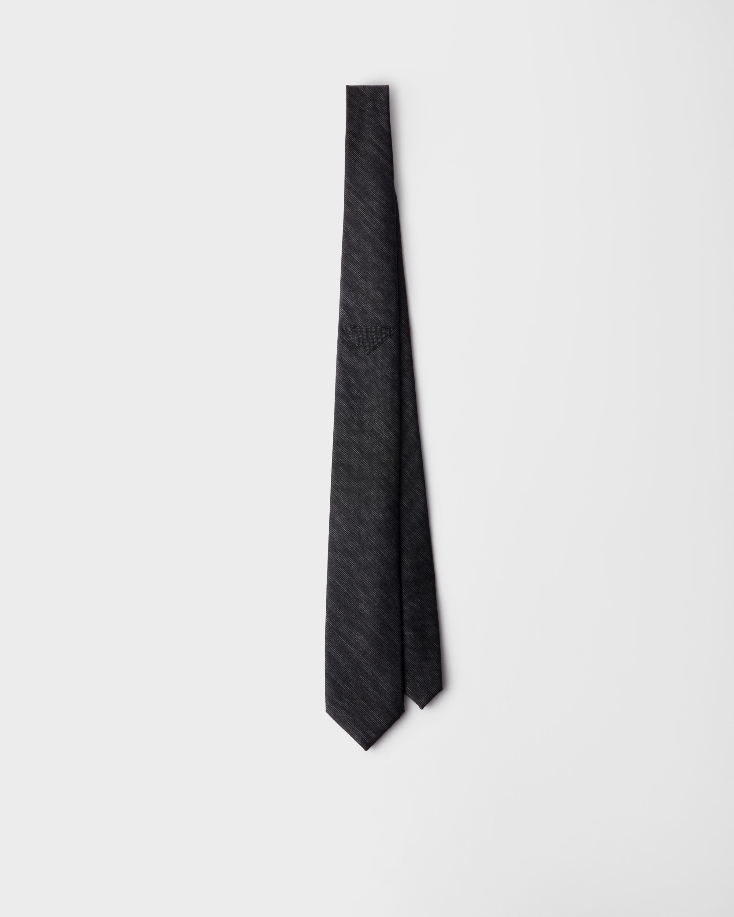Prada Wool Tie In Gray