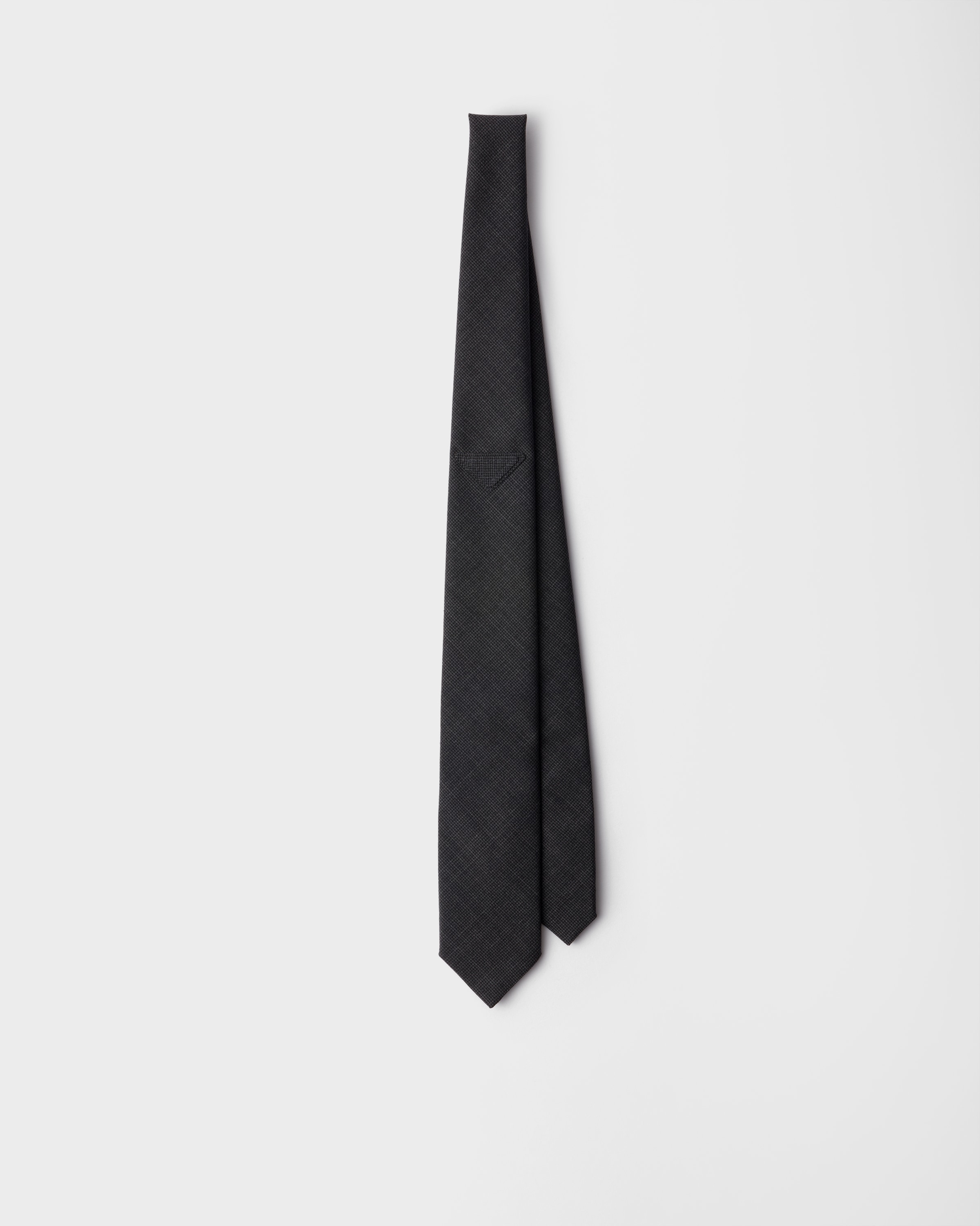 Prada Wool Tie In Gray