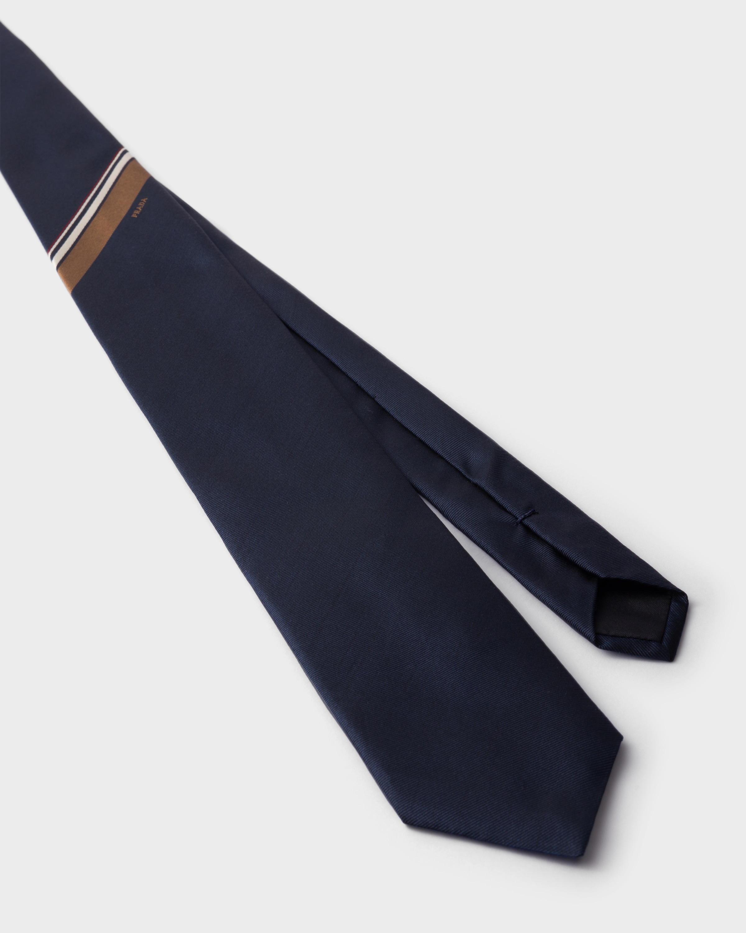 PRADA ネイビー シルク ネクタイ 中古・古着通販】PRADA (プラダ) シルクネクタイ ネイビー