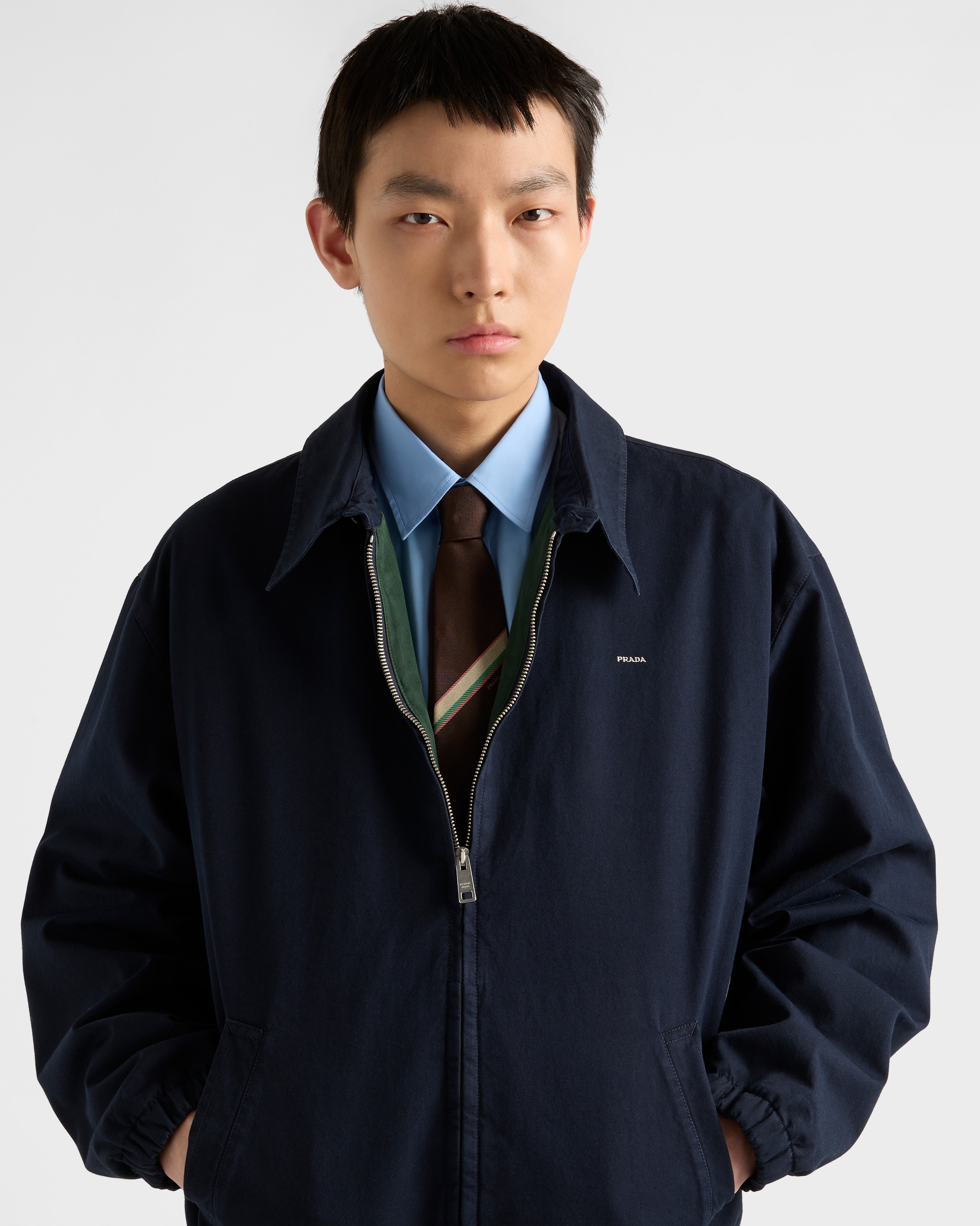 ダークブラウン シルク ネクタイ | PRADA
