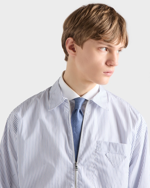 Silk and linen tie - Aviator Blue Silk and linen tie - Aviator Blue