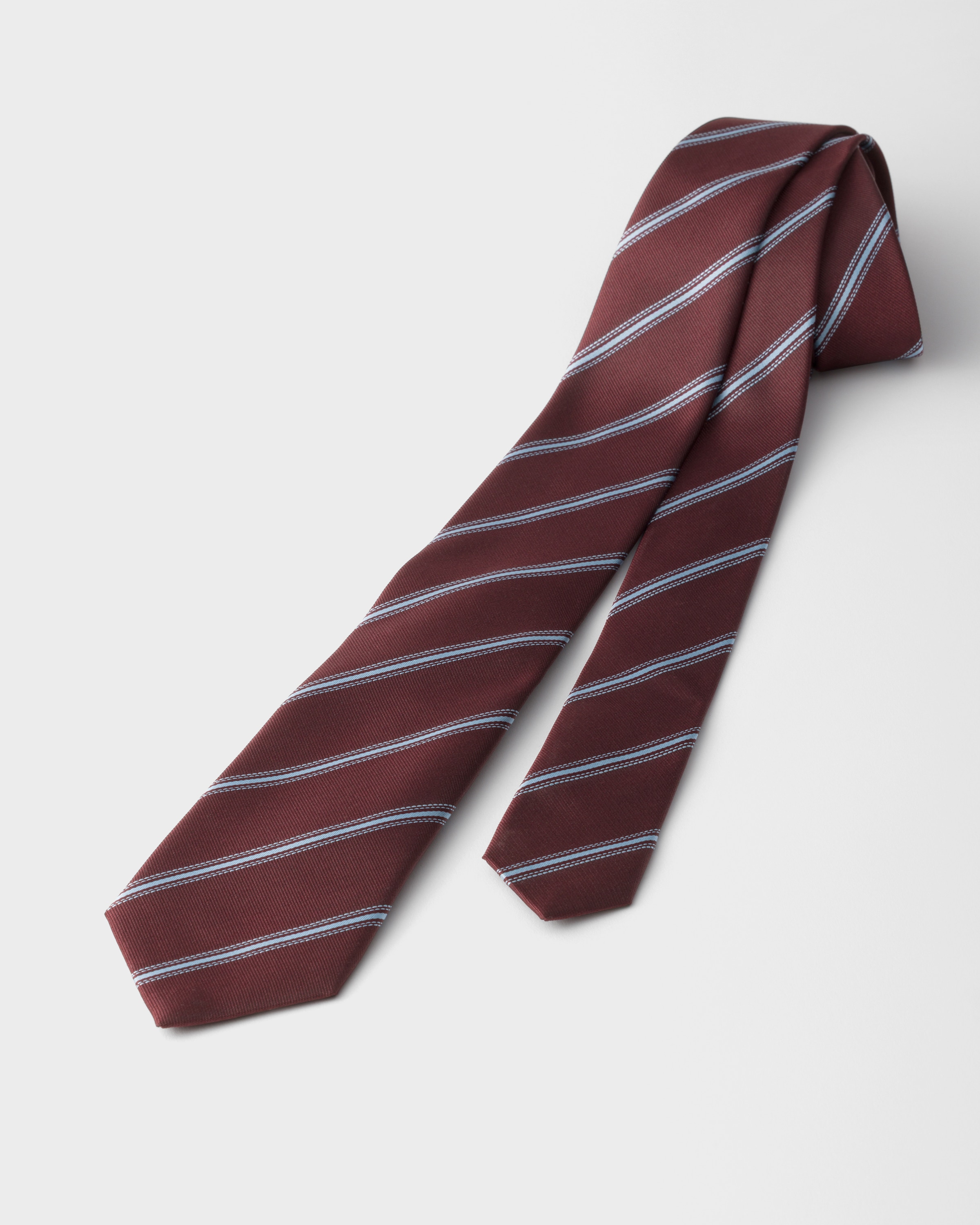 Garnet Silk Tie | PRADA - United States