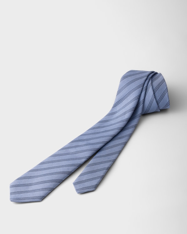 Linen blend tie - Periwinkle Blue Linen blend tie - Periwinkle Blue