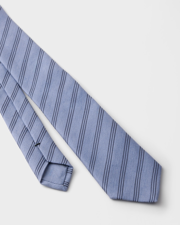 Linen blend tie - Periwinkle Blue Linen blend tie - Periwinkle Blue