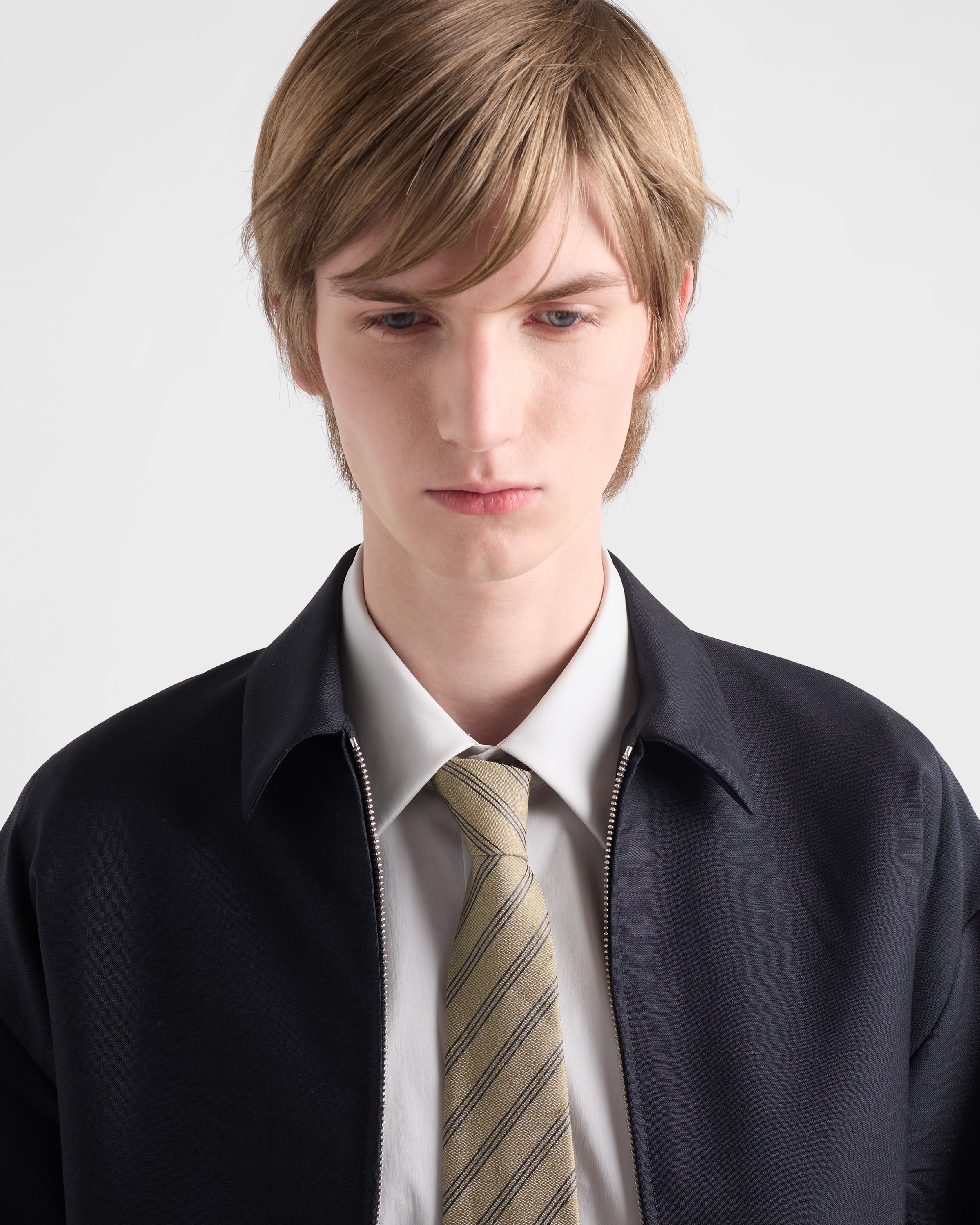 クレイグレー リネンブレンド ネクタイ | PRADA