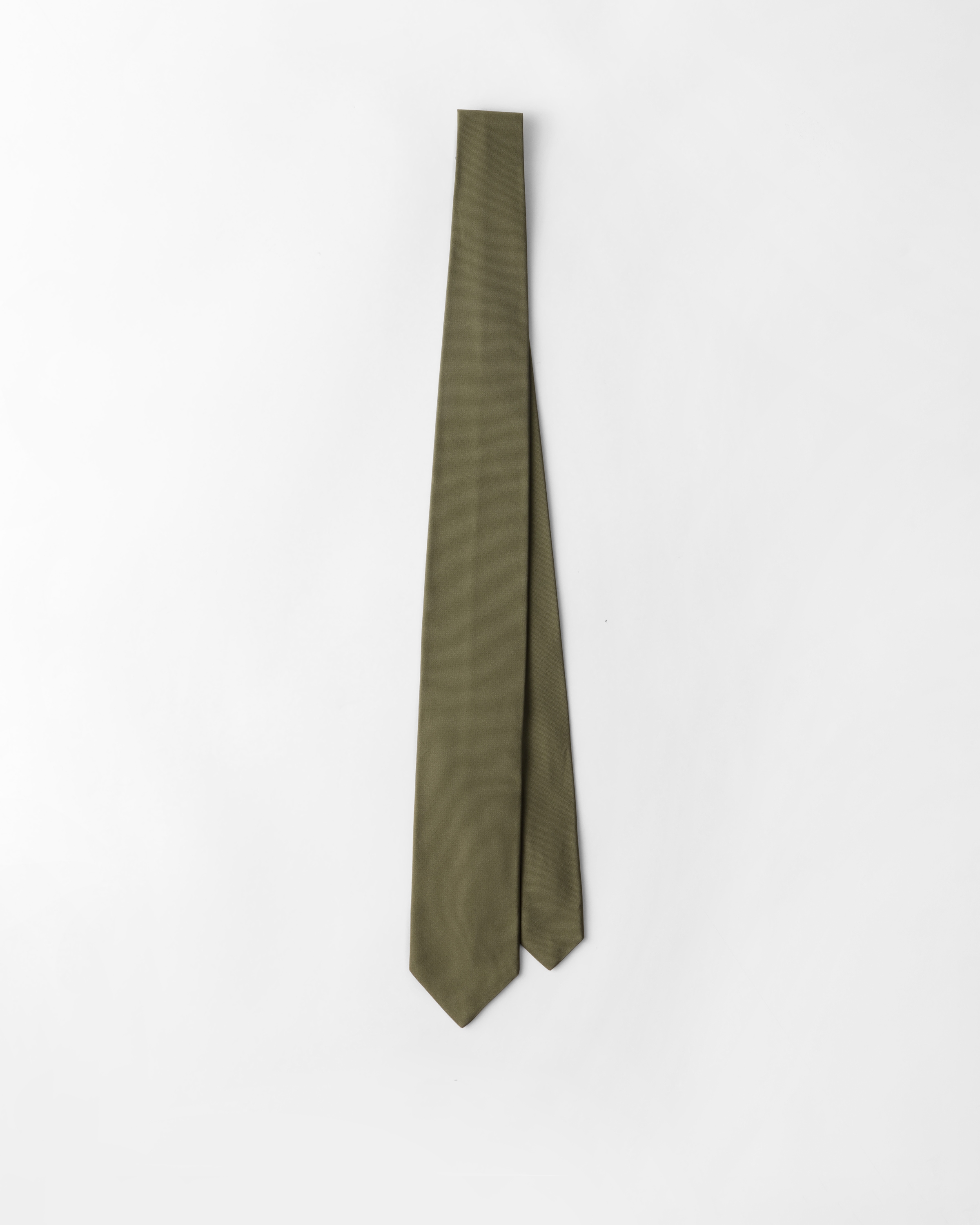Military Green Silk tie | PRADA