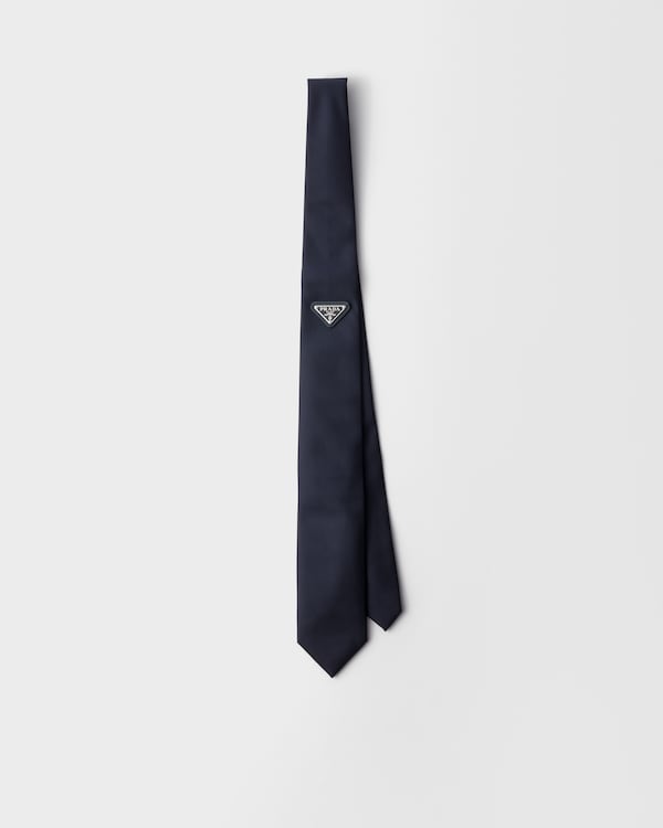 PRADA ネイビー シルクネクタイ ワインレッド シルク ネクタイ | PRADA