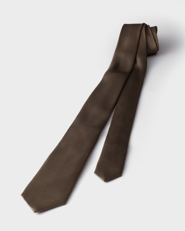 Silk tie - Bark Brown Silk tie - Bark Brown