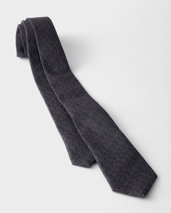 Wool and silk tie - Slate Gray Wool and silk tie - Slate Gray