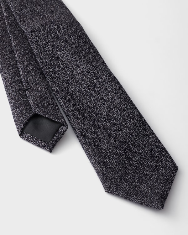 Wool and silk tie - Slate Gray Wool and silk tie - Slate Gray