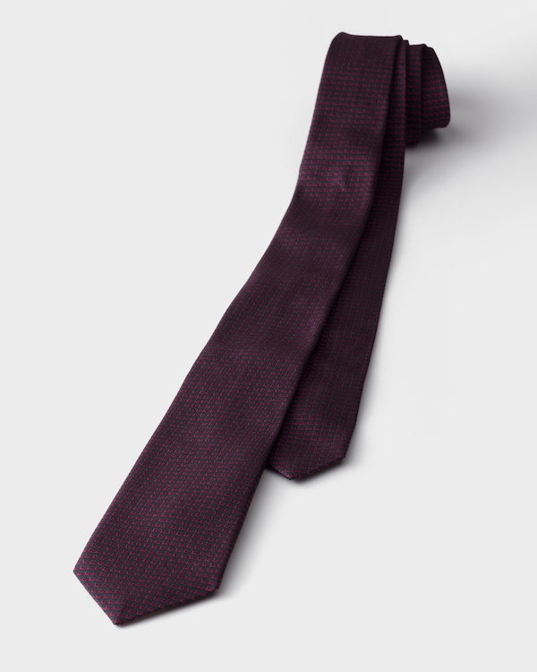 Silk tie - Blue/Burgundy Silk tie - Blue/Burgundy