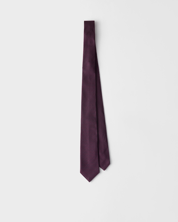 Silk tie - Blue/Burgundy Silk tie - Blue/Burgundy