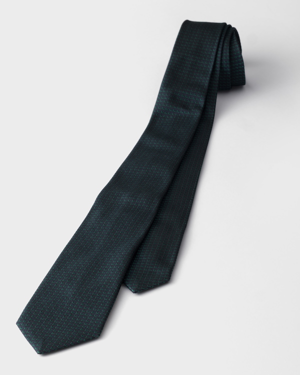 Silk tie - Blue/Bottle Silk tie - Blue/Bottle
