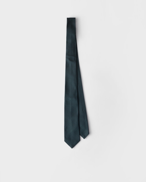 Silk tie - Blue/Bottle Silk tie - Blue/Bottle