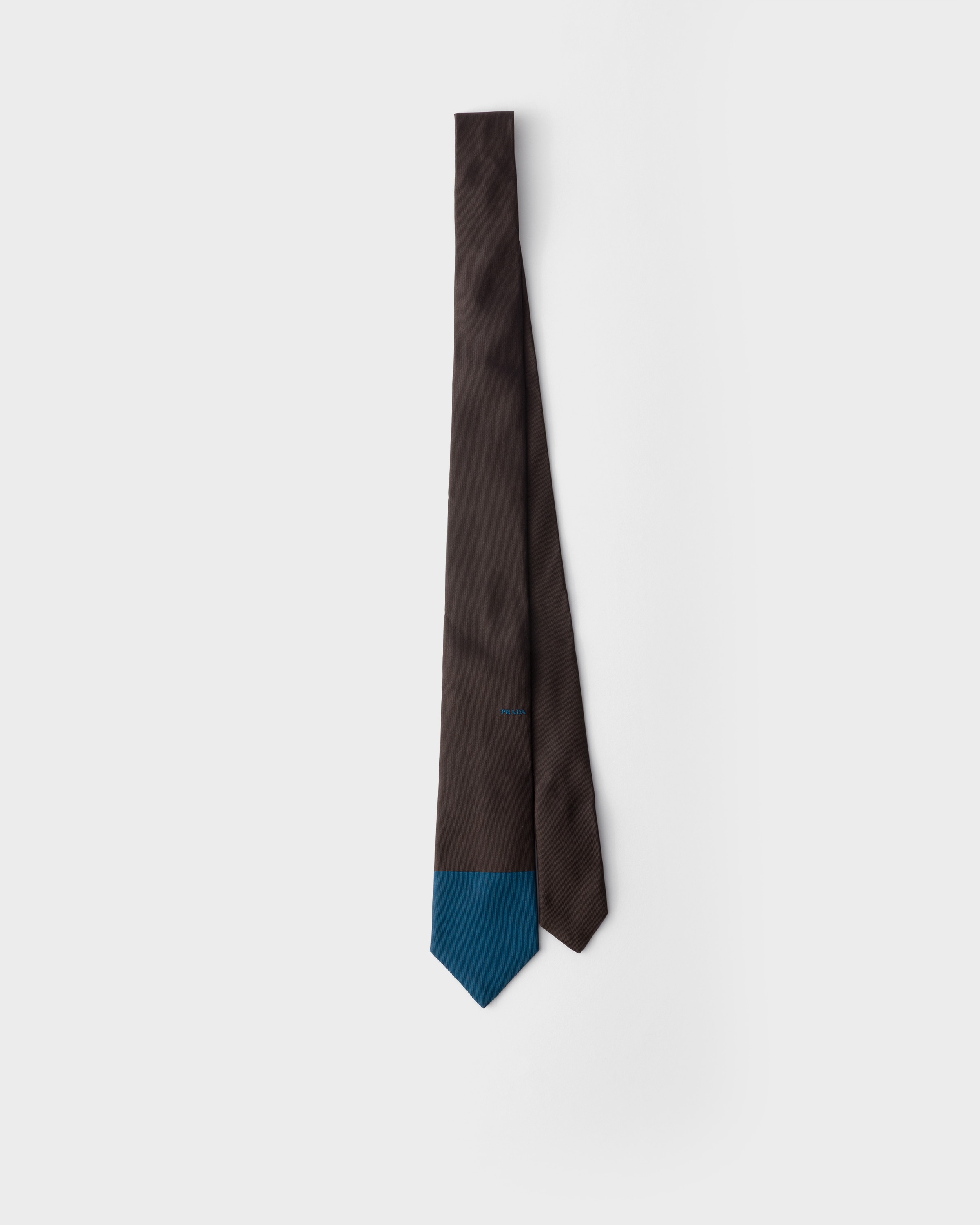 Ebony Silk Tie | PRADA - United Kingdom