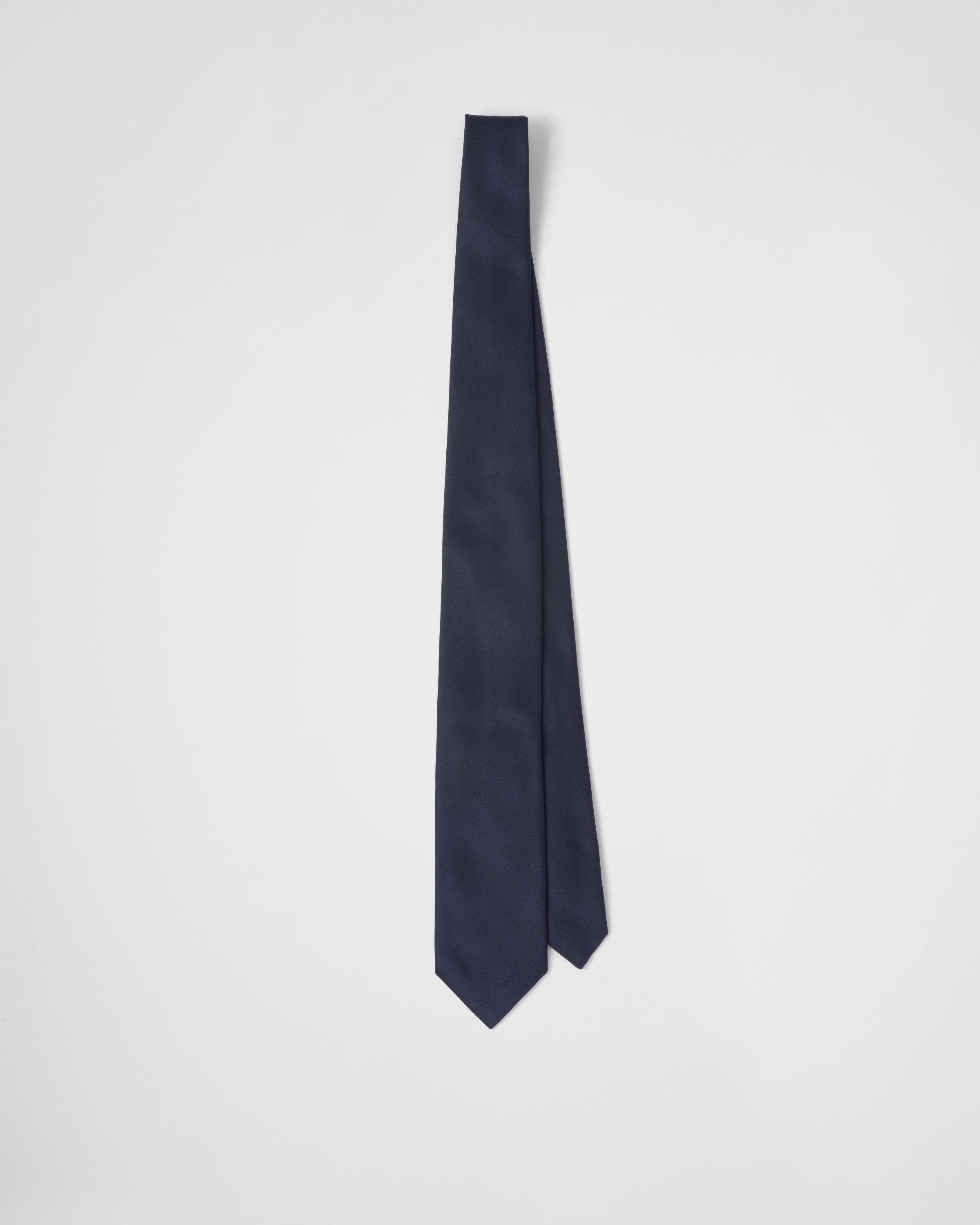 Prada Cravatta In Satin, Uomo, Blu, Taglia R150