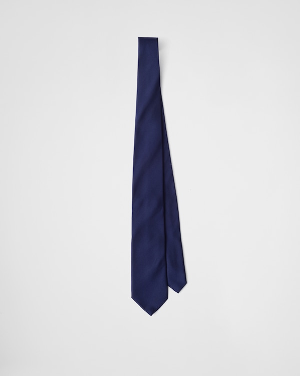 Navy Silk tie | PRADA