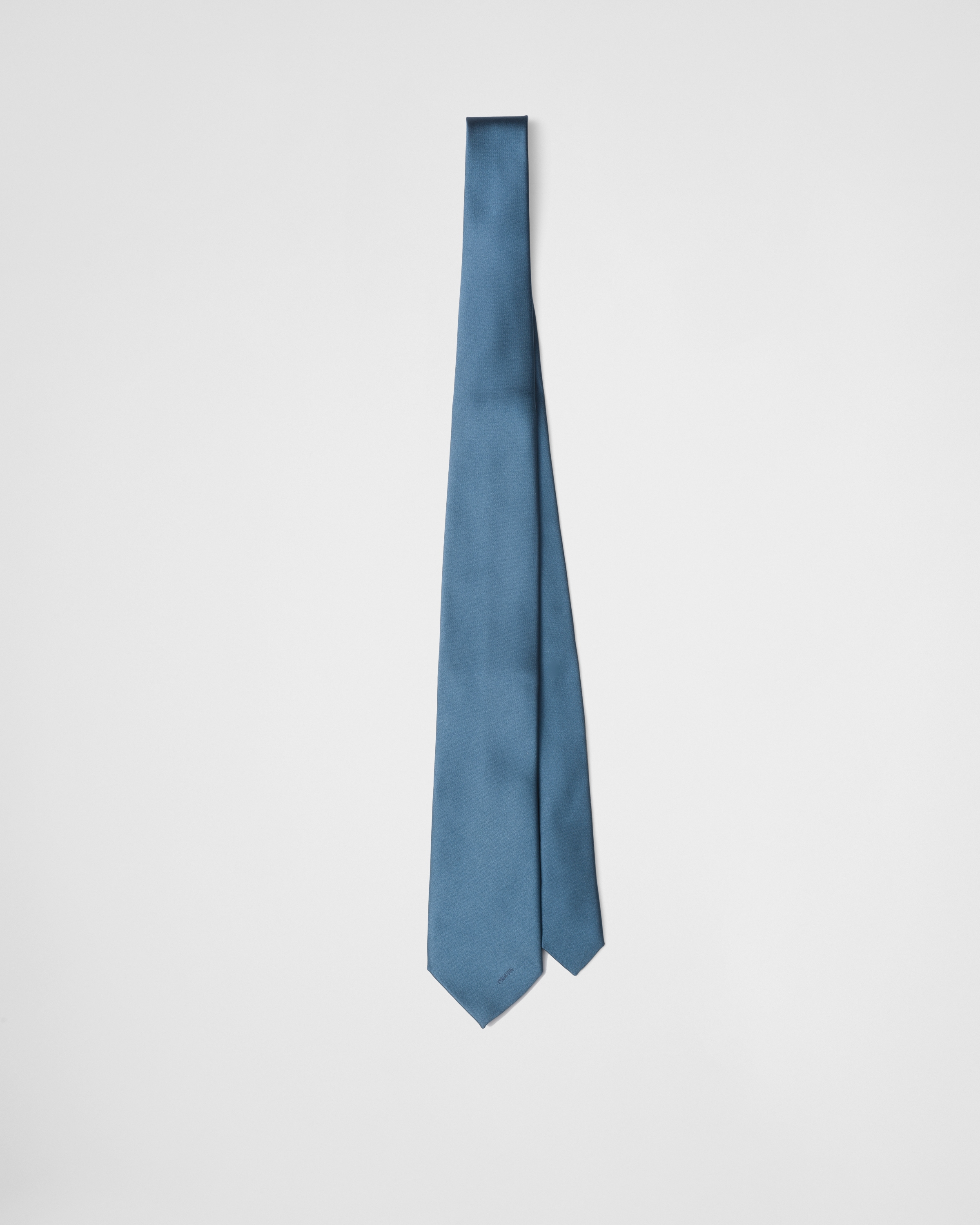 Prada Silk-satin Tie In Aviation Blue