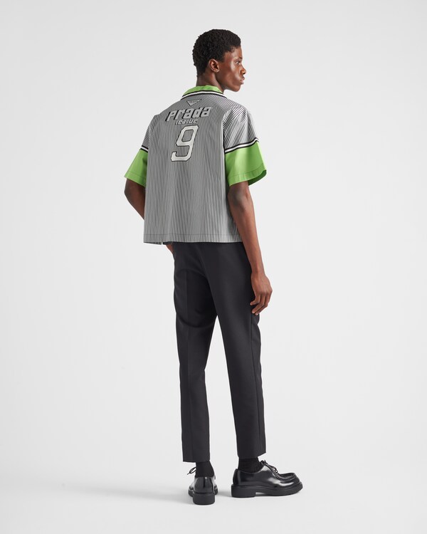 Camisa de algodón con manga corta - Gris Acero Camisa de algodón con manga corta - Gris Acero