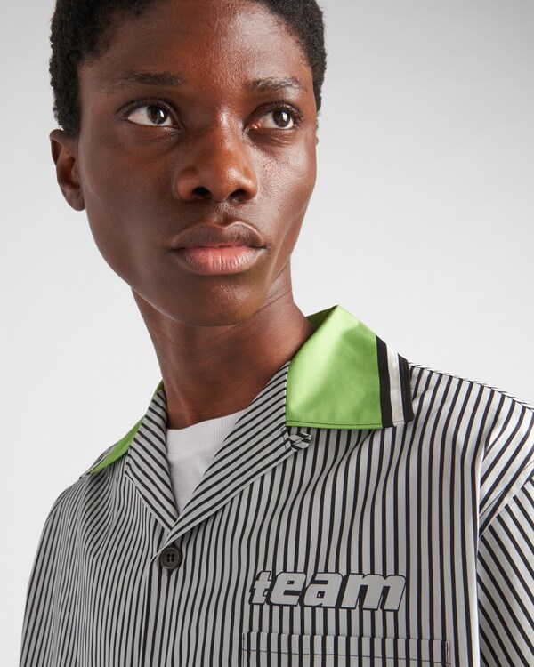 Camisa de algodón con manga corta - Gris Acero Camisa de algodón con manga corta - Gris Acero