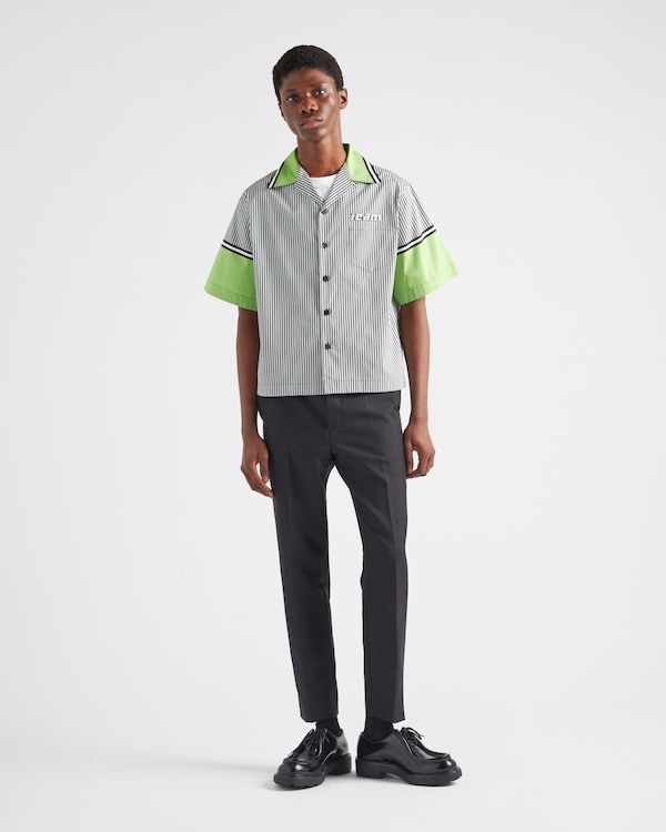 Camisa de algodón con manga corta - Gris Acero Camisa de algodón con manga corta - Gris Acero